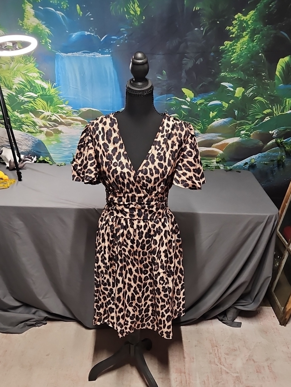 Leopard Print Mini Dress Size Medium